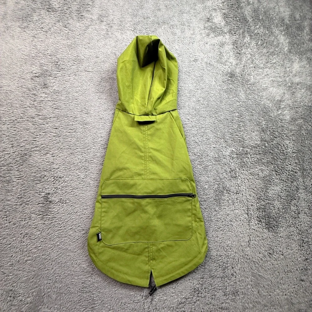 BARK Home Dog Rain Coat Jacket Lightweight Soft Shell Green NWT M/L